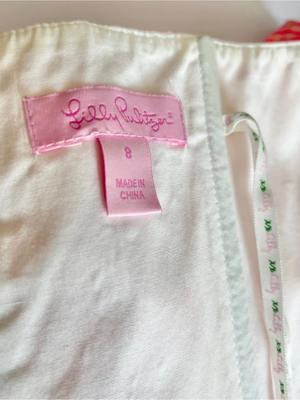Lilly Pulitzer strapless pink gingham dress womens 8 Lowe seersucker preppy mini - Picture 12 of 14